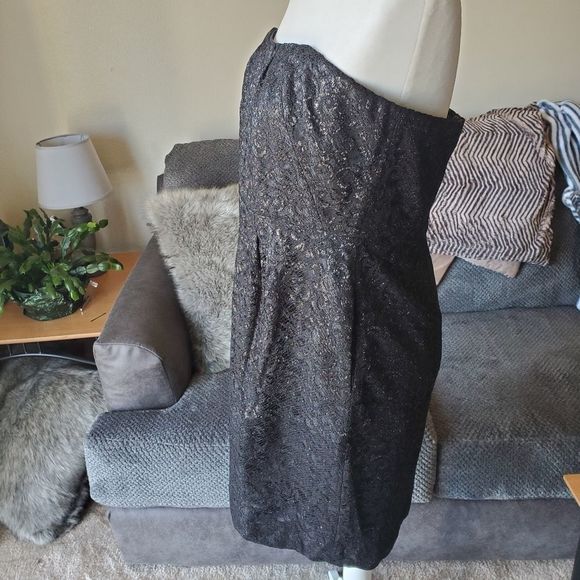 J Crew black lace sparkle strapless dress - Picture 7 of 13